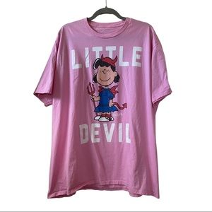 Peanuts “Little Devil” Lucy Pink Graphic T-Shirt